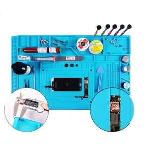 Теплоизоляционная силиконовая прокладка S-180 BGA 55x35 см, коврик с пистолетом для ремонта компьютера и BGA