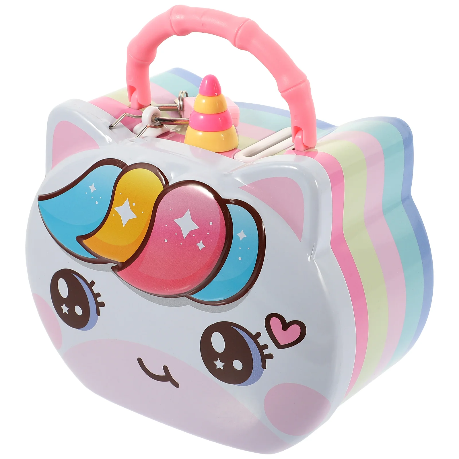 

Unicorn Piggy Bank Money Girls Coin Kids Gifts Box Banks Cartoon Lock Iron Jar Birthday Child