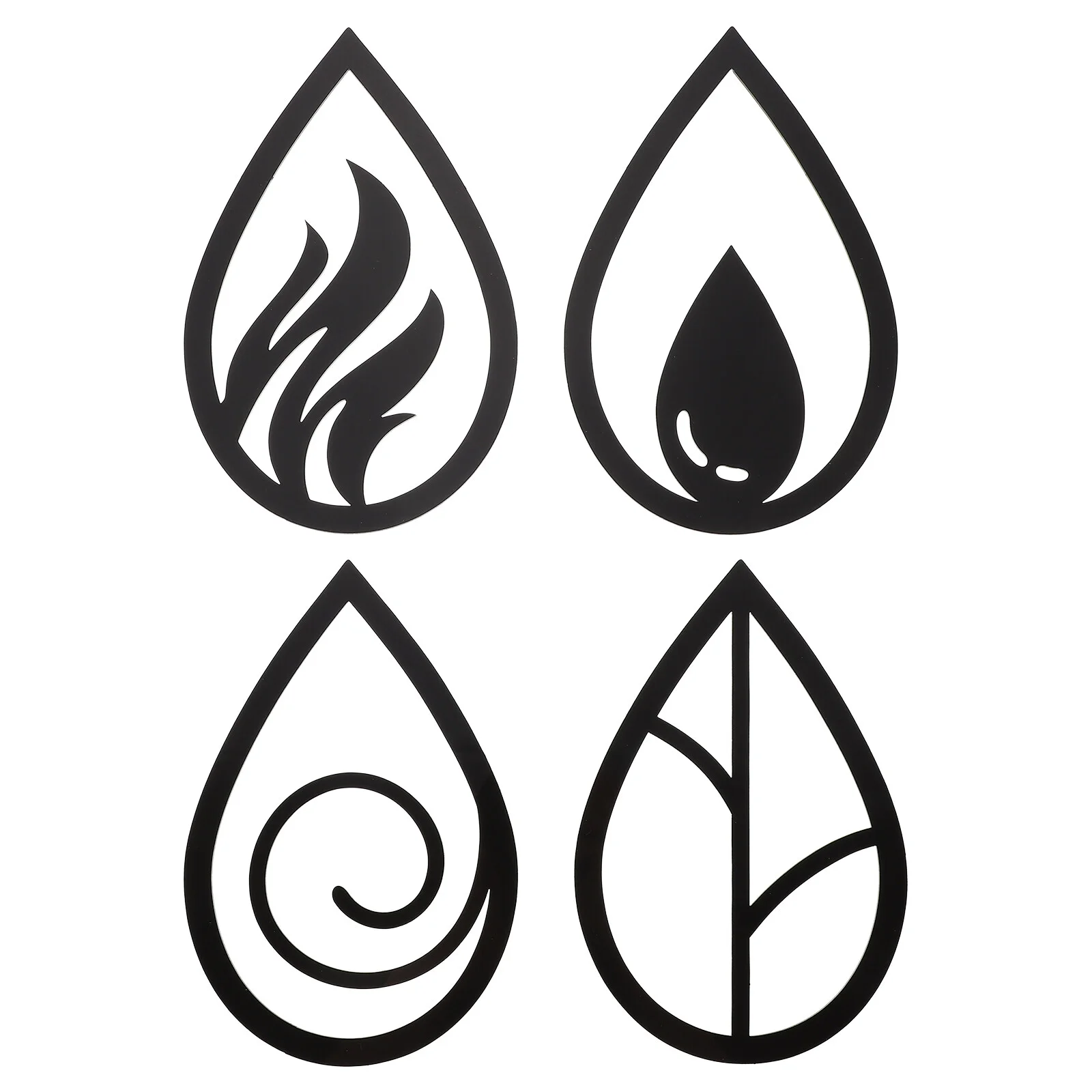 

4 шт., водонепроницаемые наклейки на стену, в виде зеркала