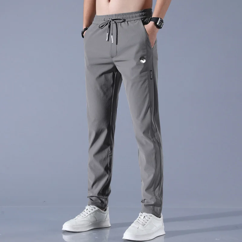 Malbon Summer 2023 New Men's Golf Pants High Quality Spandex Fashion Casual Breathable Drawstring Thin Pants