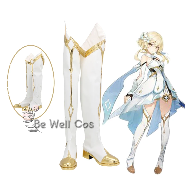 

Игровой ударопрочный плеер Genshin, оригинальная версия, обувь для косплея Travel Lumine, аниме модные ботинки Lumine на заказ для Хэллоуина