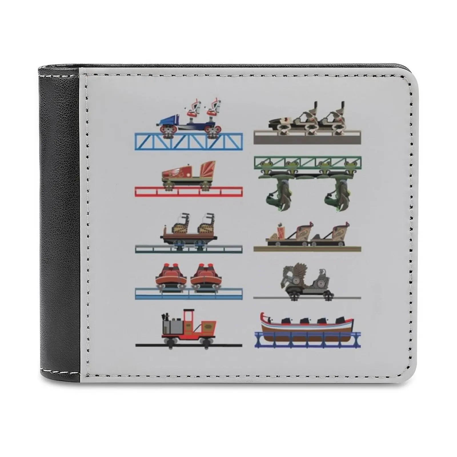 

Мужской кожаный кошелек с узором «подставка», с кармашком для карточек