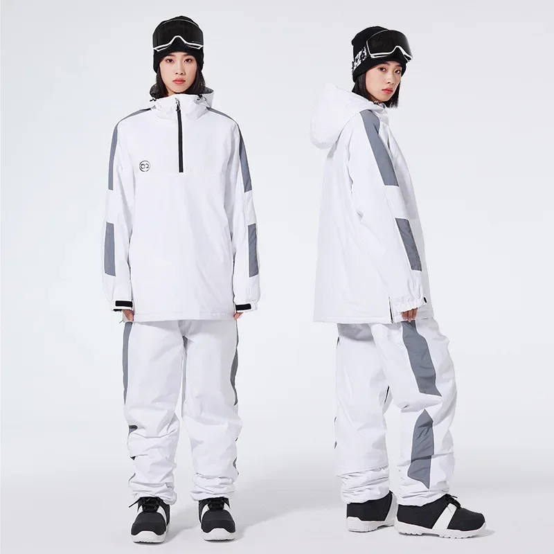 Зимний уличный лыжный костюм 2024 мужской и женский высококачественный зимний