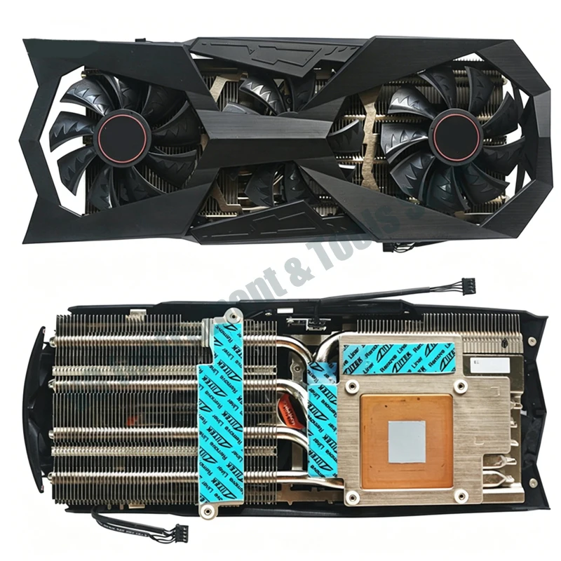 Фото Совершенно новый кулер для видеокарты Colorful iGame GTX1060 Vulcan X OC, 5 тепловых трубок, 4-контактный PWM-контроль температуры №1