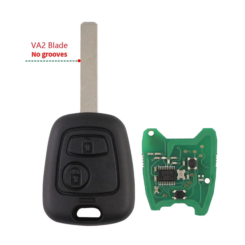 

Для Toyota AYGO Citroen C1 C2 C3 Для Peugeot 307 107 207 407 Дистанционный ключ от автомобиля HU83/VA2 Лезвие 2 кнопки без ключа без логотипа PCF7961 Чип