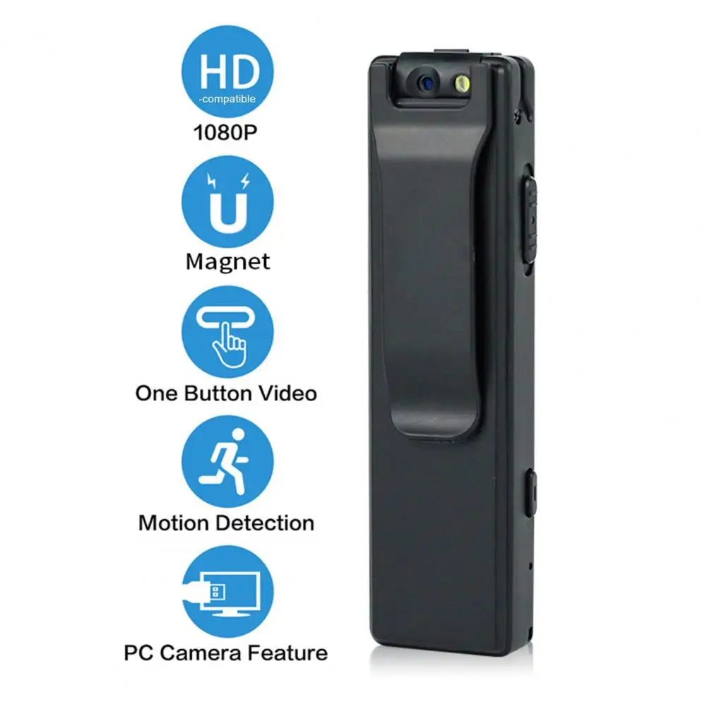 

Mini Body Camera 1 Set Practical Motion Detection One-click Start Wireless Small Camcorder Pocket Video Recorder Home Supplies