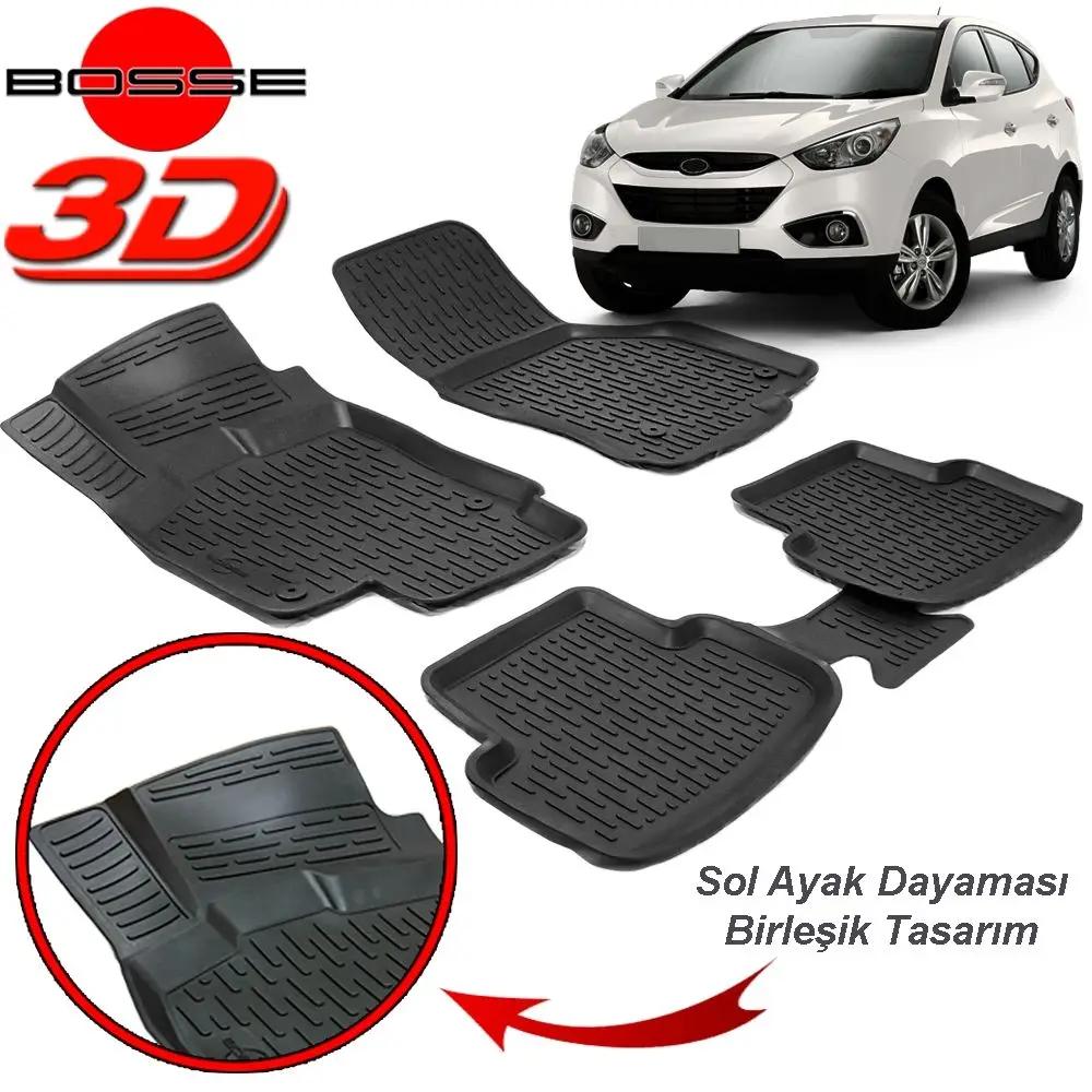 

Universal car floor mat 3D pool for Hyundai ix35 2010 floor mat anti-slip auto foot mat Styling interior accessories leather