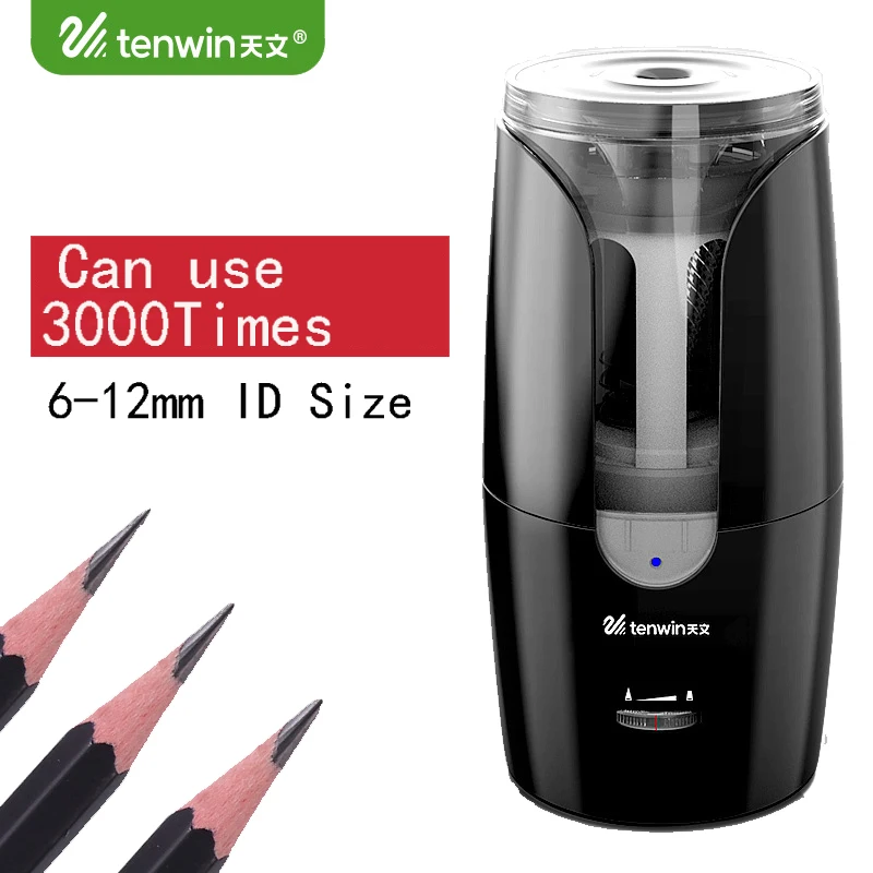 Tenwin Automatic Electric Pencil Sharpener Mechanical Bulk usb for Kid Education & Office Supplies