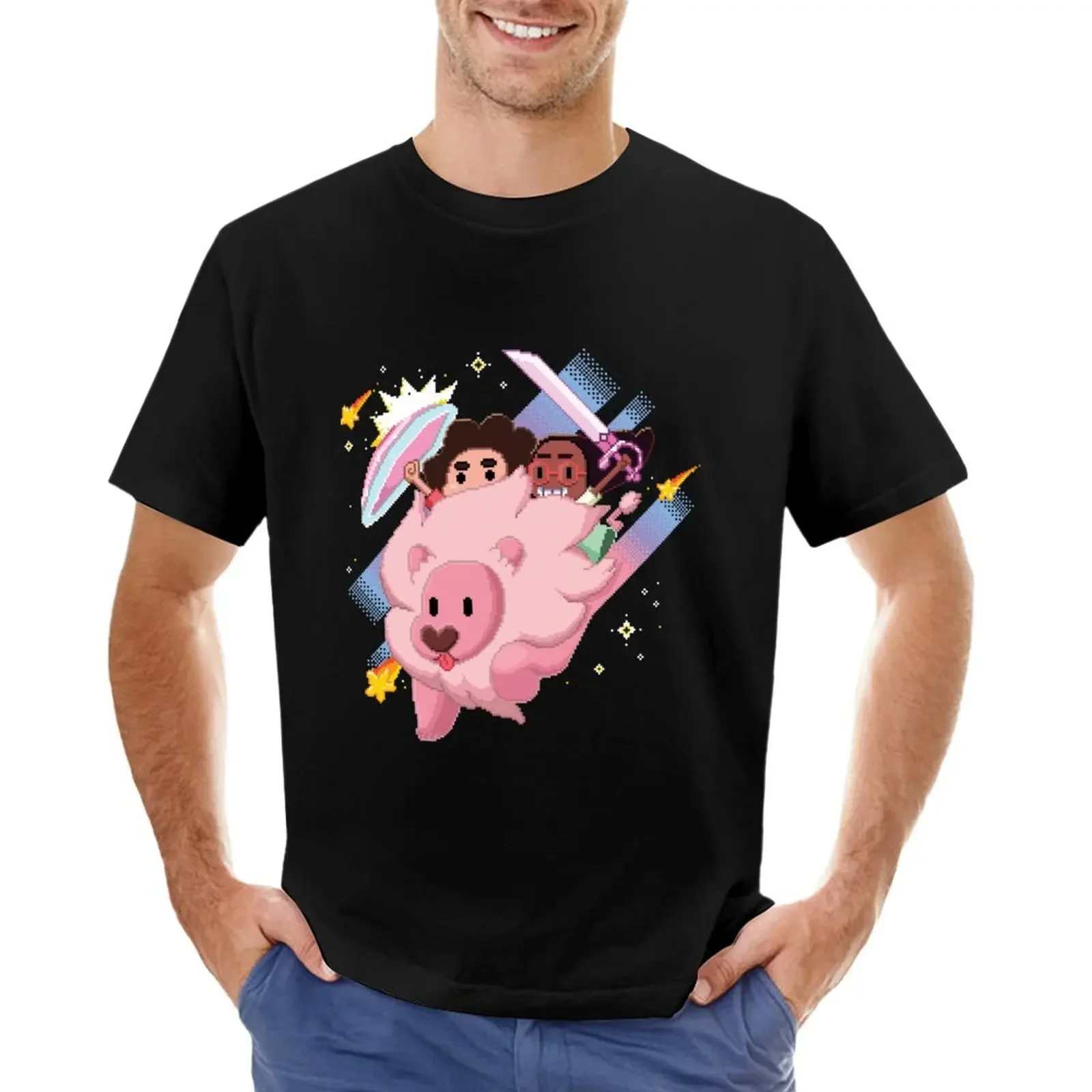 Футболка Steven's Universe - Pixel Art of Steven Спортивная футболка Connie and Lion для фанатов