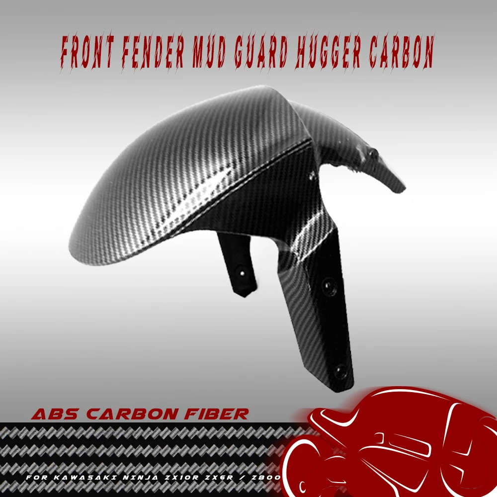 

Переднее крыло для KAWASAKI NINJA ZX10R ZX6R / Z800 Z1000, грязезащитный комбайн из углеродного АБС-волокна, узор из углеродного волокна