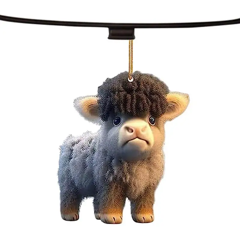 

Cute Car Pendant Hangings Cartoon Cow Home Tree Decoration Swing Ornament Car Cow Pendant Interior Rearview Mirrors Charm For
