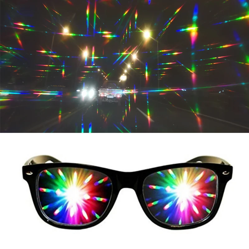 2022 очки Phoenix Premium Diffraction 3D Prism Raves пластиковые для фейерверка лазерные с радужными