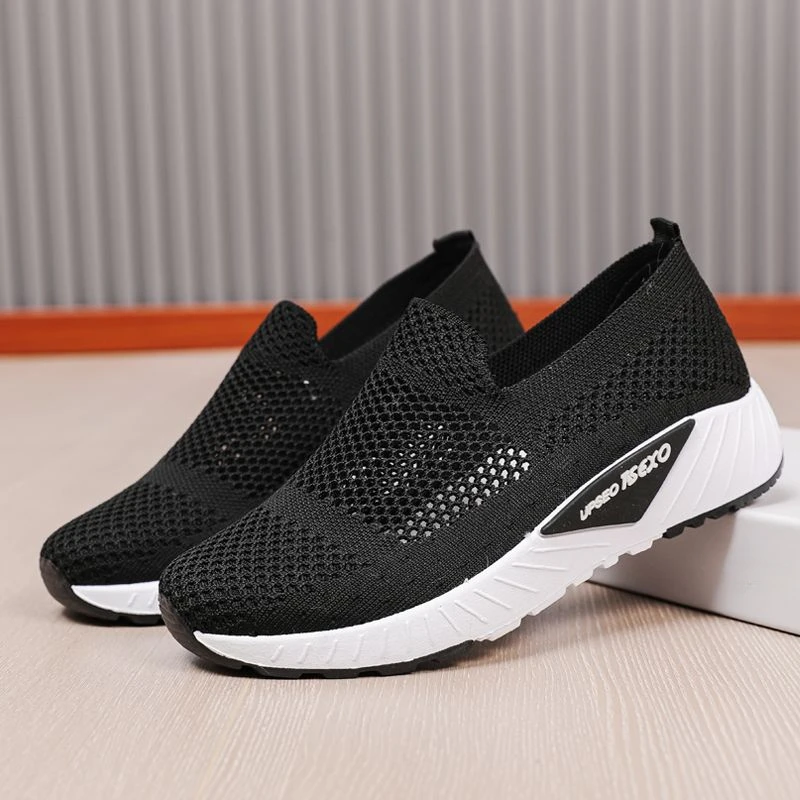 

Woman Footwear Pink Slip on Shoes for Women Mesh Breathable Wedge Fashion 2023 Daily Routine Free Shipping Promotion Designer A