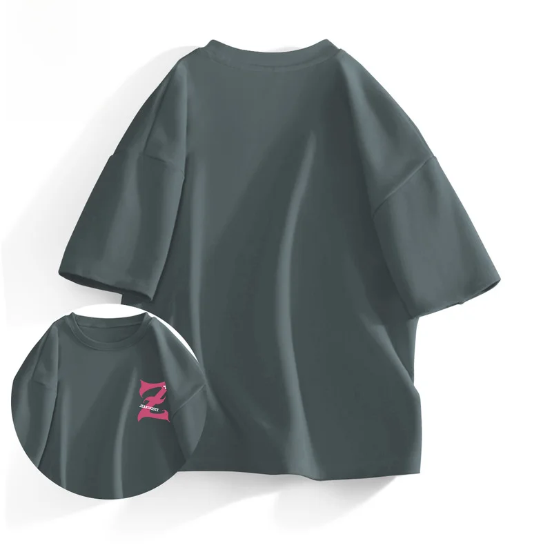 Мужская футболка Zhenvis из чистого хлопка с коротким рукавом 20 г тяжелая ткань