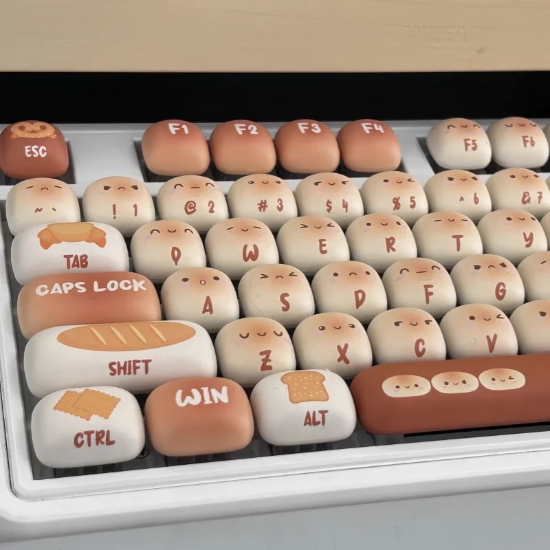 Mantou тема Keycap 138 клавиши MOG Pbt Материал Сублимация симпатичная декомпрессионная