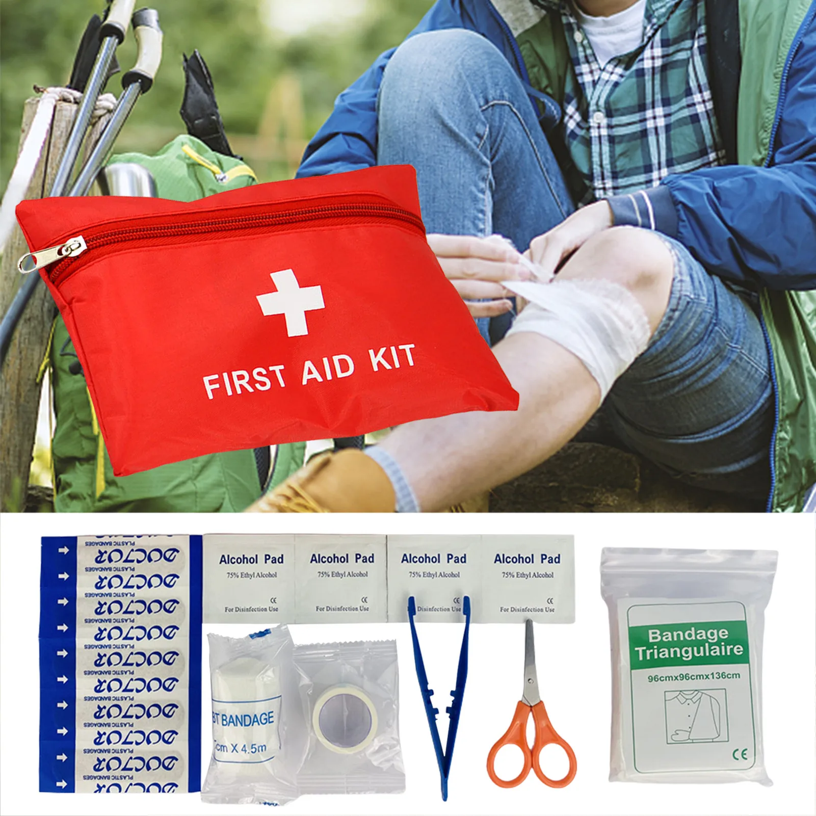 

Waterproof Mini Outdoor Travel Car First Aid Kit Home Small Medical Box Emergency Survival Kit Household