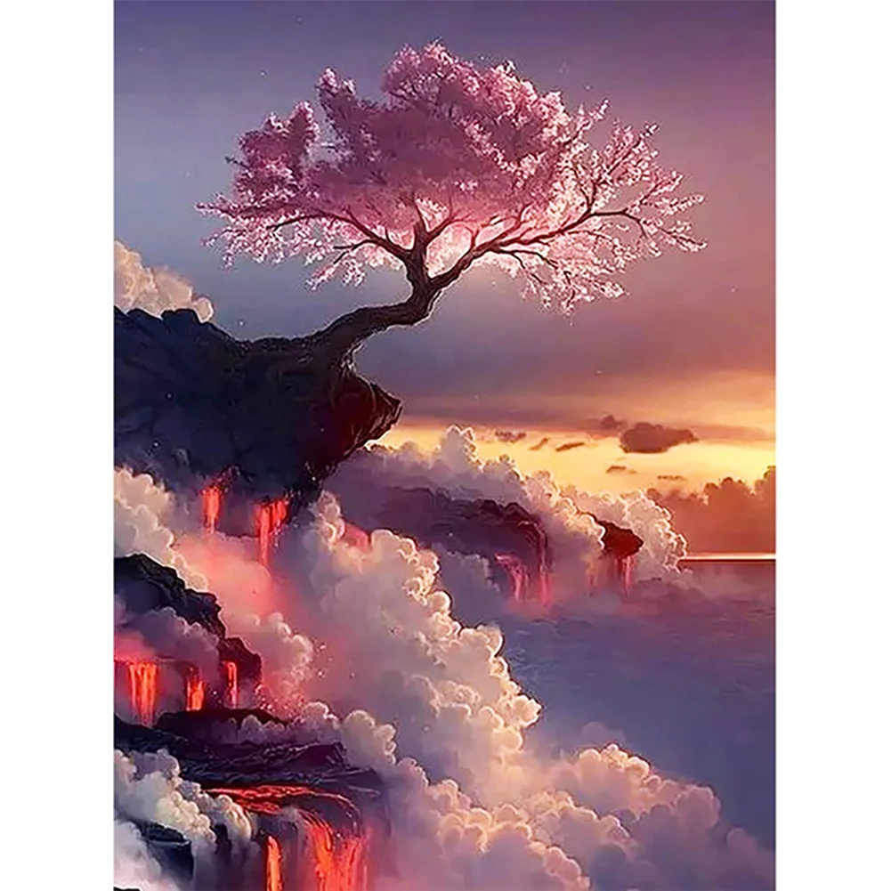 

5D Diamond Painting Tree Landscape DIY Full Drill Diamond Embroidery Scenery Mosaic Cross Stitch Kits Art Crafts Home Decor Gift