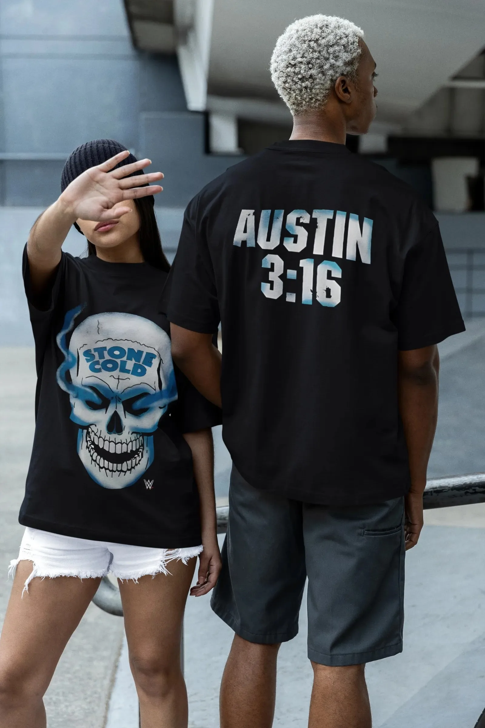 Мужская Футболка Stone Cold Steve Austin Skull Большого Размера