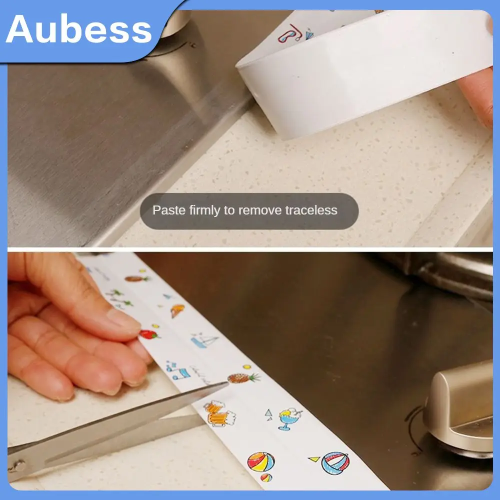 

Simple Design Crease Design Kitchen Sink Waterproof Sticker Waterproof And Anti Mold Stickers Mouldproof And Waterproof Tape