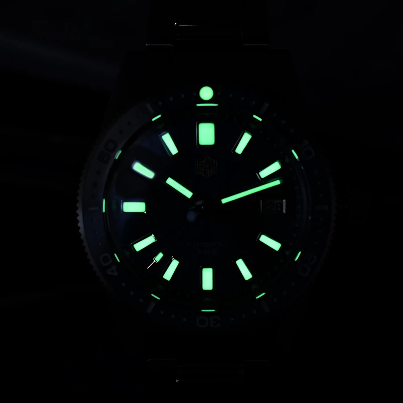 Мужские механические наручные часы San Martin 62Mas с циферблатом 40 мм резиновый