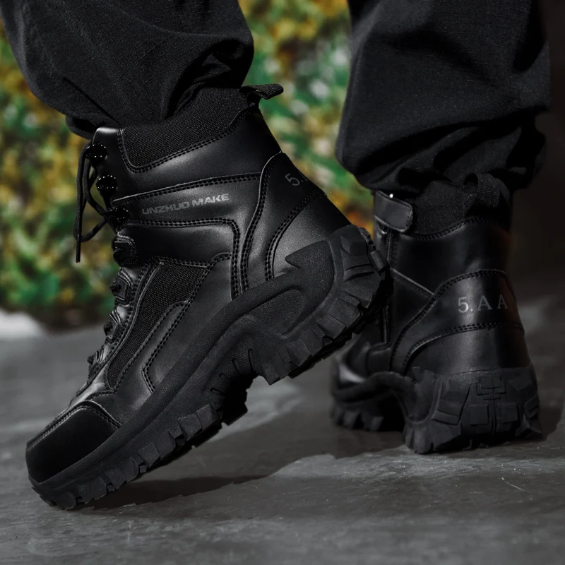 2022 Outdoor Military Tactical Boots for Men Combat Army Boot Top Quality Trekking Hiking Shoes Men Hunting Boots Big Size 39-46