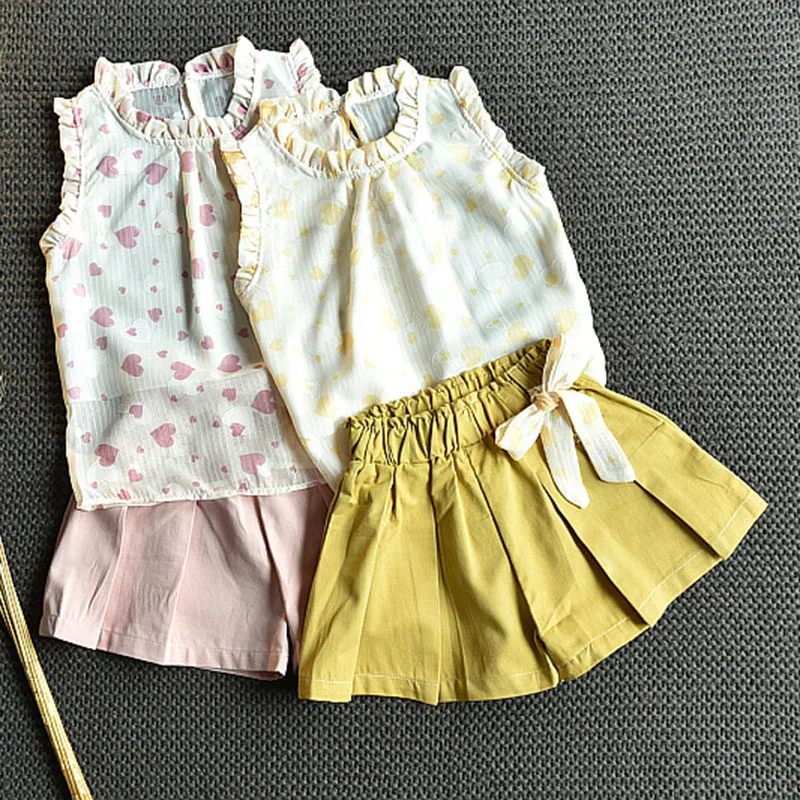 

Girls Summer Pullover Short Sleeve Shorts Two Piece Set Kids Clothes Girls Toddler Girl Summer Clothes