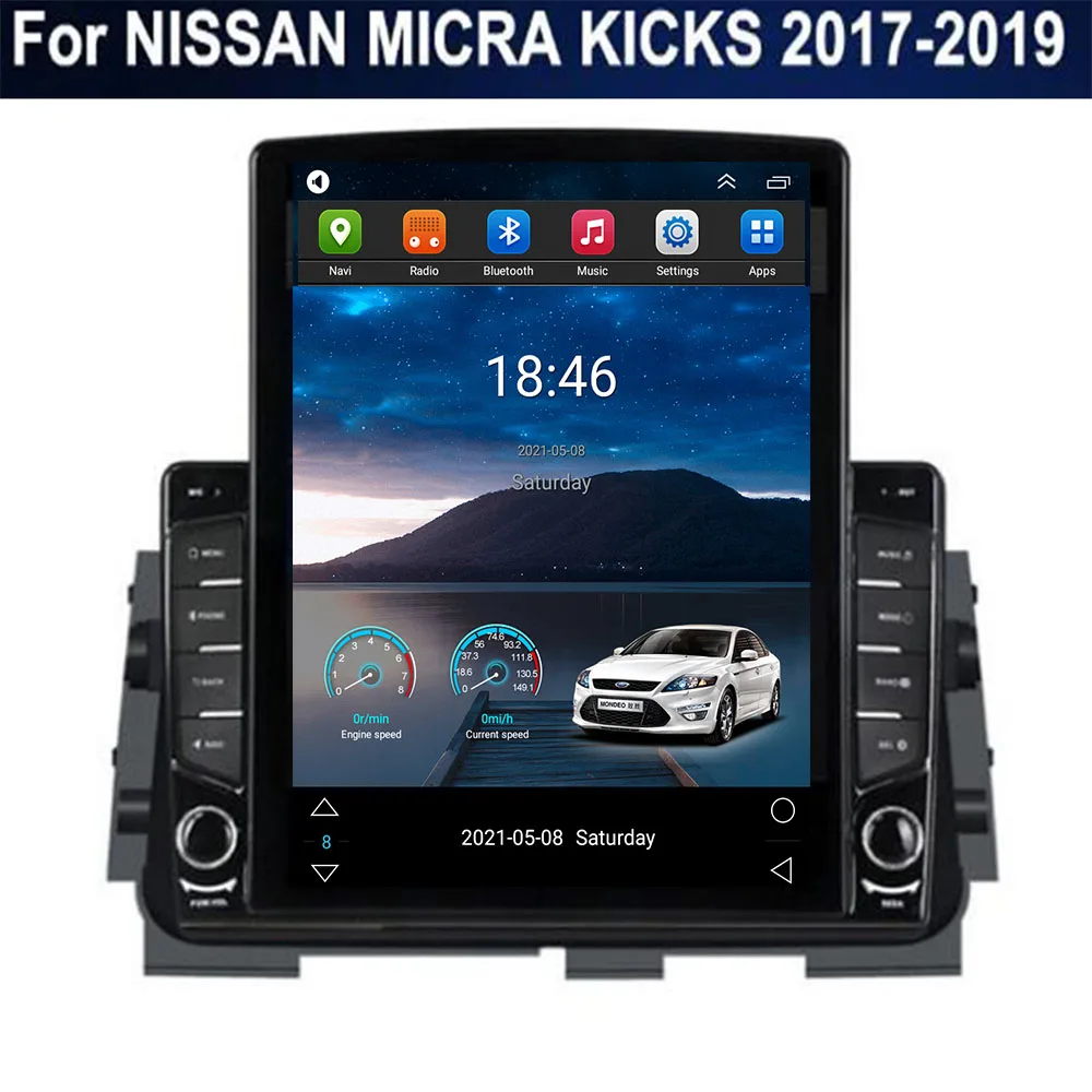 

For Tesla Style 2 Din Android 12 Car Radio For NISSAN MICRA KICKS 2017 -35 Multimedia Video Player GPS Stereo Carplay RDS Camera