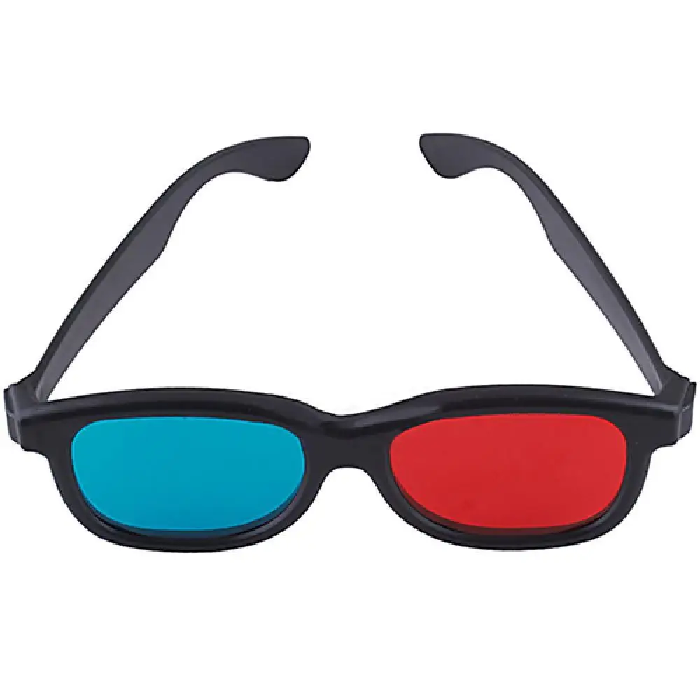 Красные синие голубые пластиковые очки в 3D оправе для анаглифа фильмов игр DVD VR