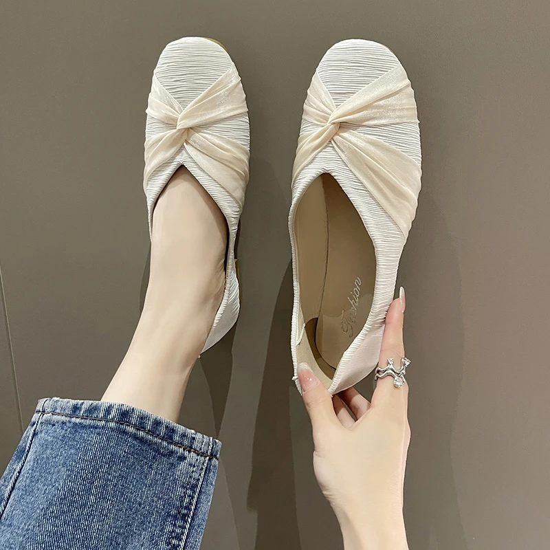 

Повседневная женская обувь с открытым носком, Элегантная универсальная женская обувь с квадратным носком, Модные Новые Летние мокасины, ос...