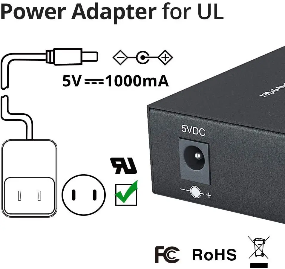 10/100M Fast Ethernet Media Converter SMF SC 10/100Base-TX to 100Base-FX up to 20KM