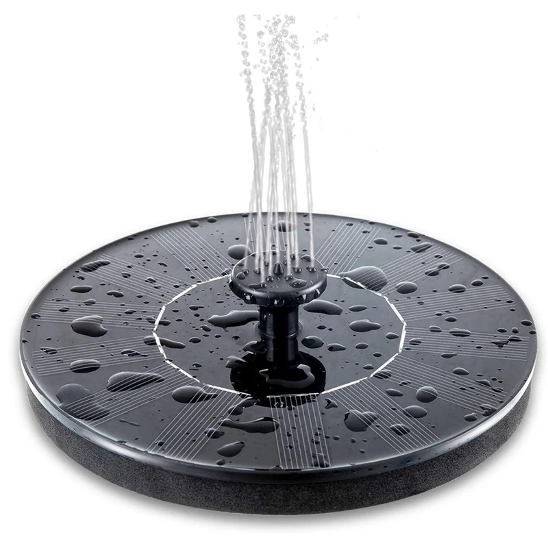 

LBER Solar Fountain Pump With 4 Easy-To-Install Nozzles And 2 Holders For Fish Ponds, Terraces, Lawns, Swimming Pools