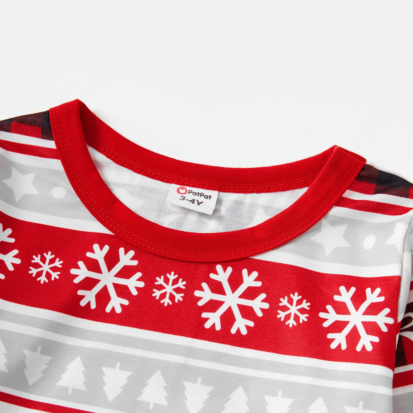 Пижамные комплекты PatPat с длинным рукавом и принтом в виде снежинок (огнестойкие) |