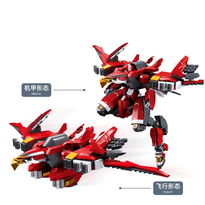 

Morphing Mecha Building Blocks Super Robot Wars Flame Warhawk Ranger Safety Pioneer Model Building Blocks Children's Toy Gift