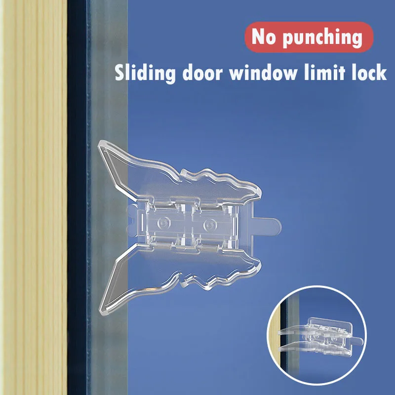 5Pcs Child Safety Window Lock Home Baby Security Protection For Prevent Open Self-adhesive Butterfly Sliding Sash Stopper - купить по