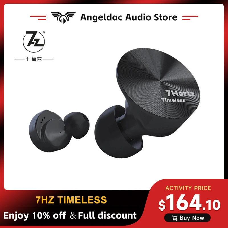 

7HZ Timeless Flat Headphon In Ear Wired Earphones Subwoofer MMCX Metal High Resolution HiFi Music Headphoen Detachable Cable 7HZ