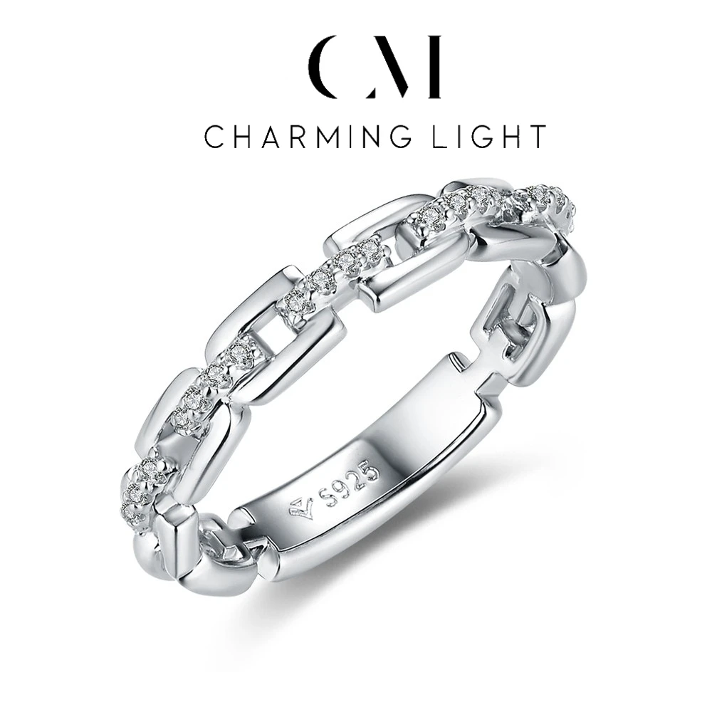 CHARMING 2025 элегантные кольца с муассанитом лабораторный бриллиант для унисекс