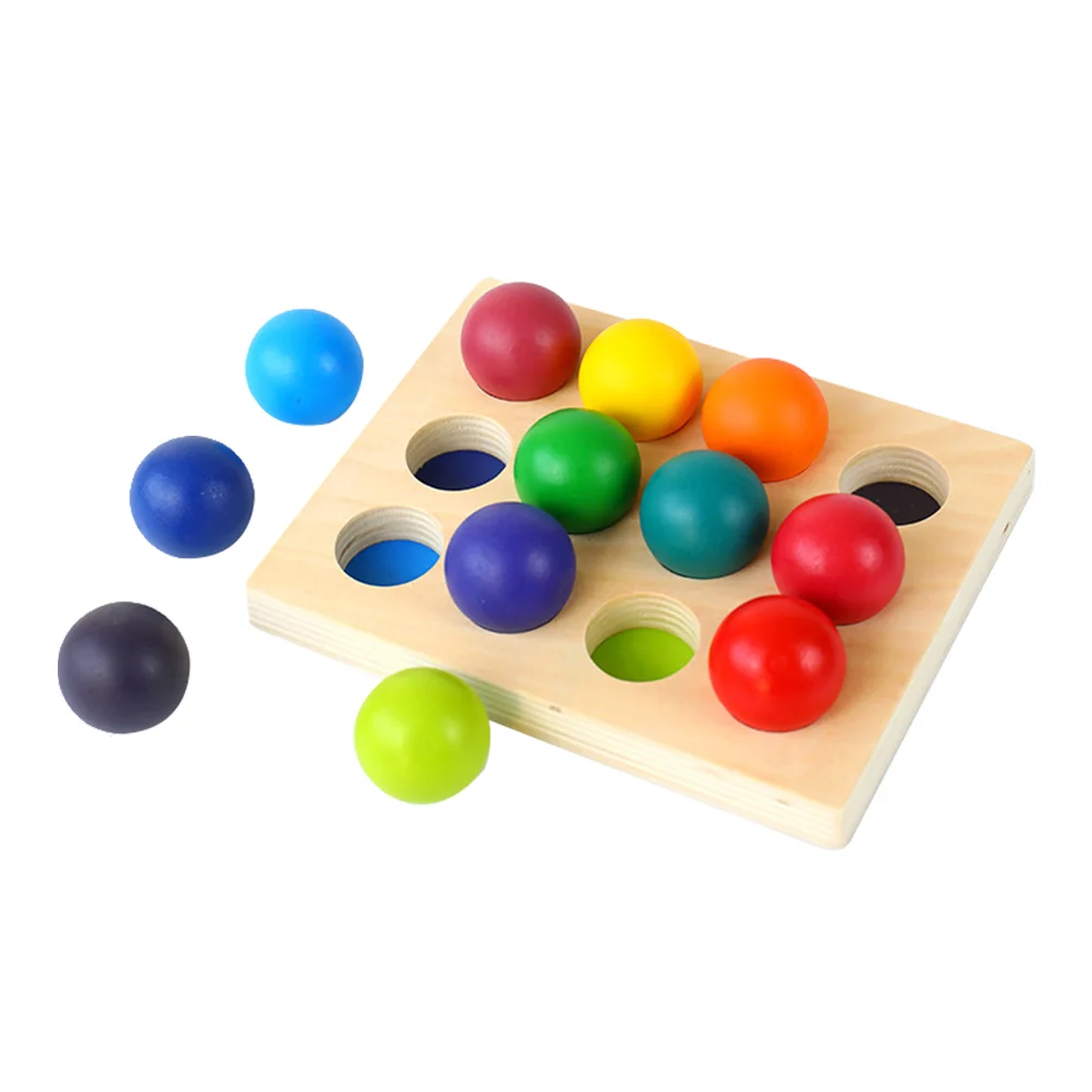 

1PC Funny Wood Rainbow Sorting Board Plaything Child Color Pairing Cognitive