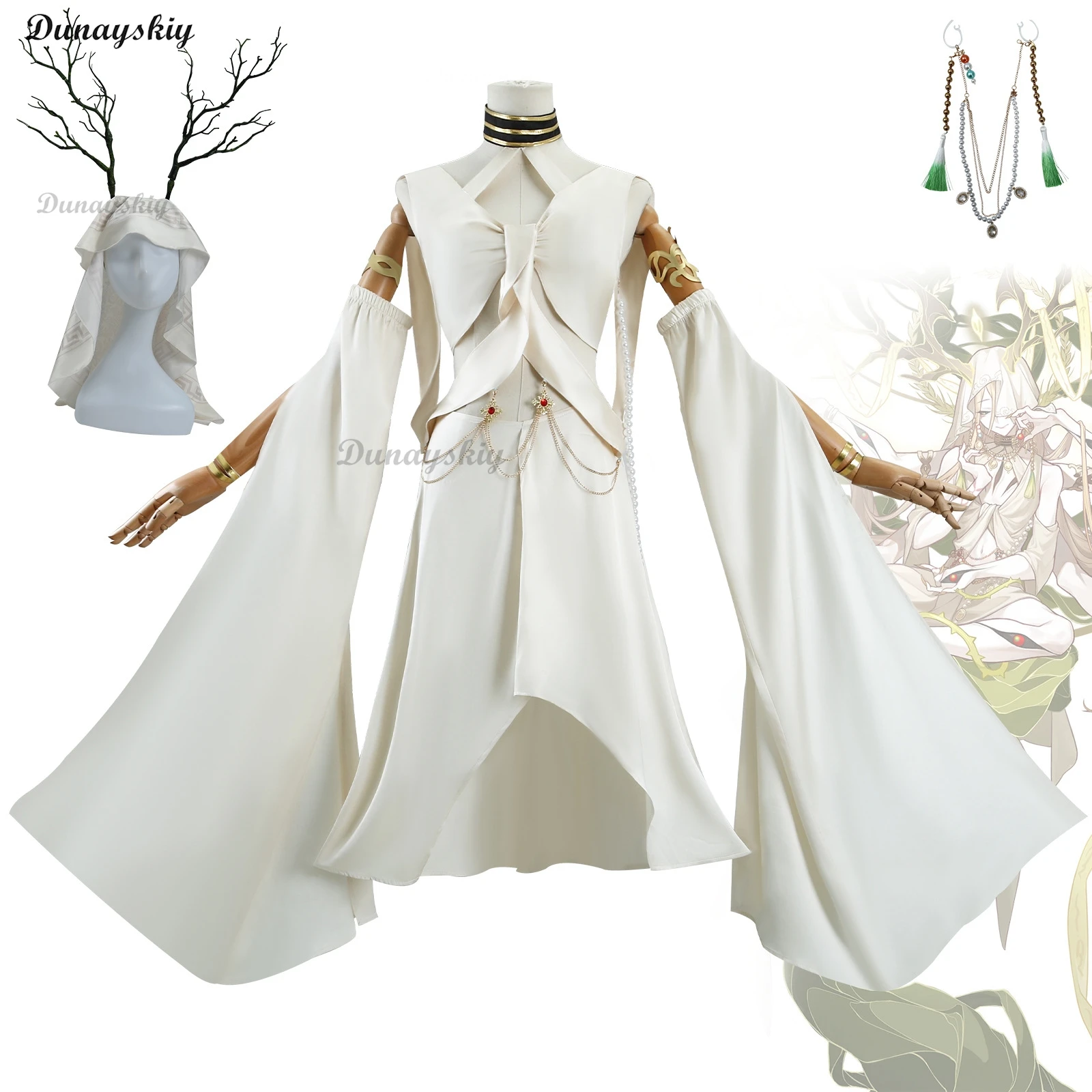 Honkai Star Rail Yaoshi Косплей Костюм Платье Униформа Серьги Головные Уборы Обивание Aeon