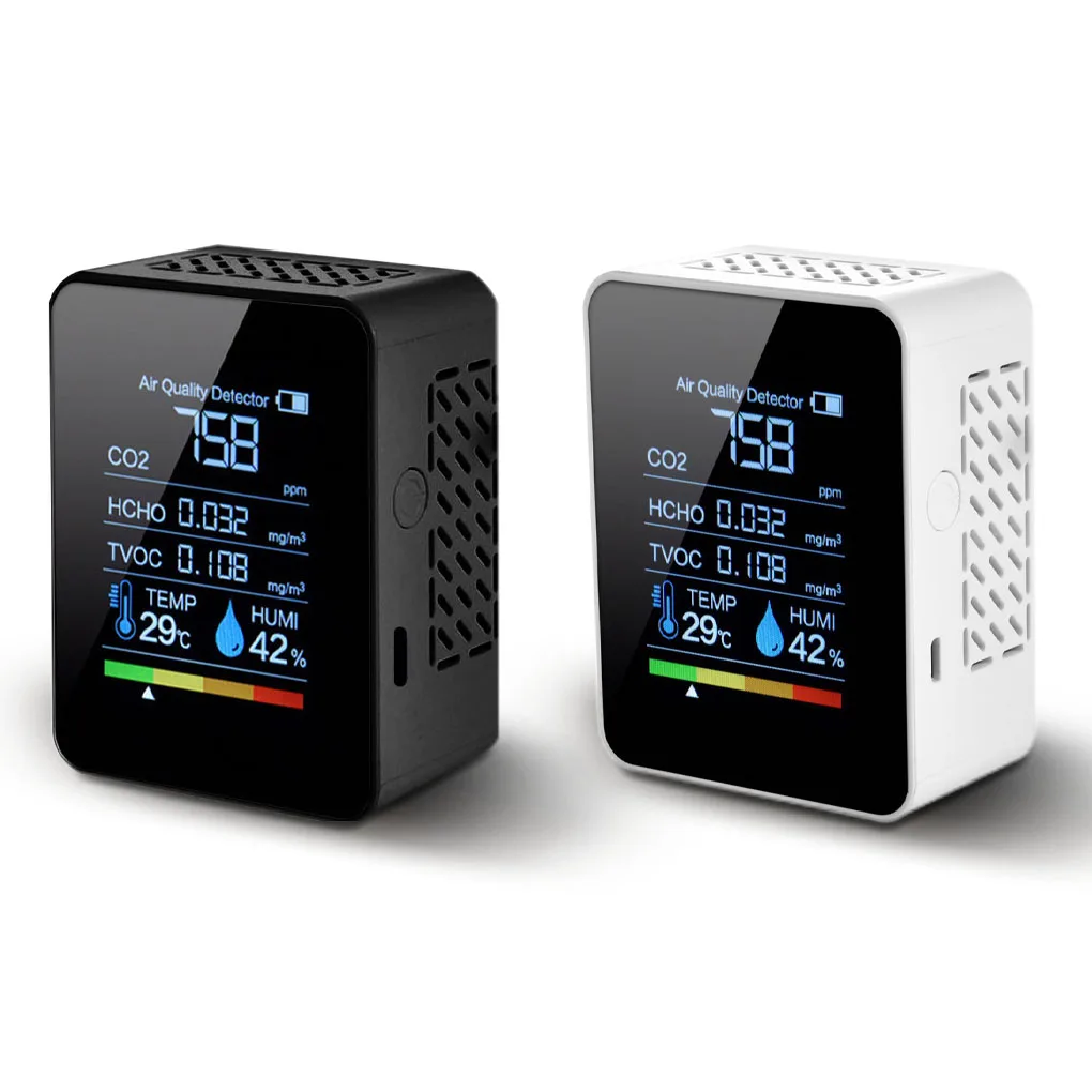 

Temperature Tester Digital Display Air Quality Detector Multifunctional Meter