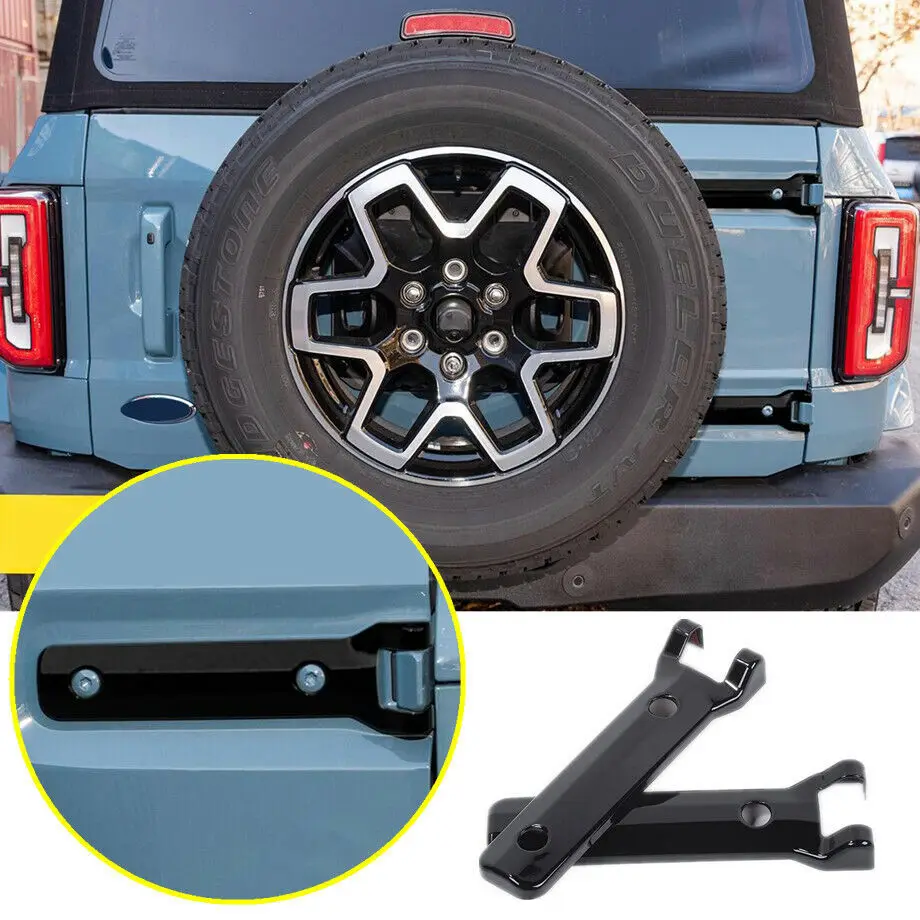 

Для 2021 2022 Ford Bronco черная крышка петли задней двери запасная шина подъемная дверь отделка 2P