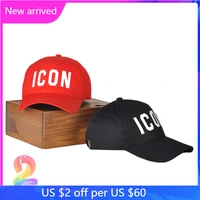 summer fashion icon baseball cap for men letter print cowboy hat couple casual dsq2 cap