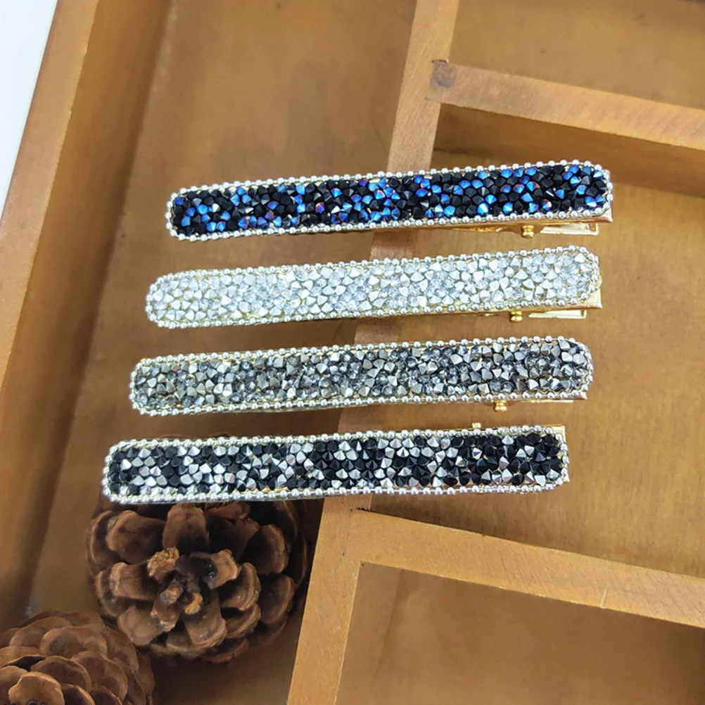 

4Pcs Hair Clips Elegant Barrettes Rhinestone Hair Clips Rhinestone Hair Accessories Barrettes