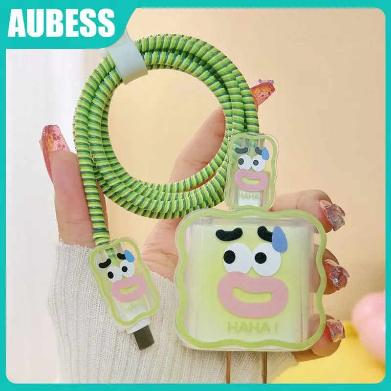 

1 Protective Sleeve Not Easily Damaged Wire Sorter Durable Usb Data Cable Protection Sleeve Breathable Soft Shell Cute Cartoon