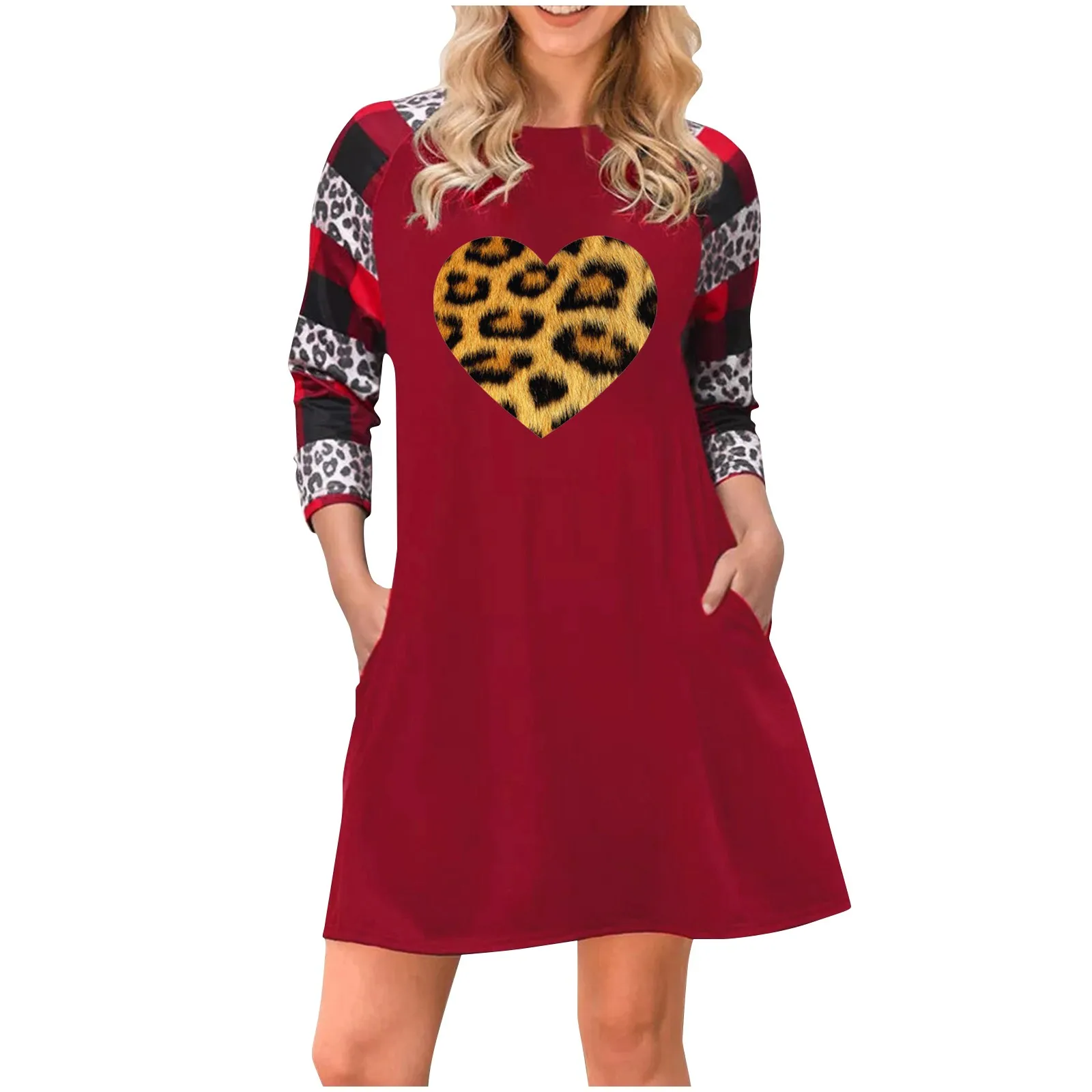 

Autumn Winter Dresses Women Valentine's Day Dress Fashion Elegant Long Sleeve O-neck Party Dress Casual Clothing Vestido