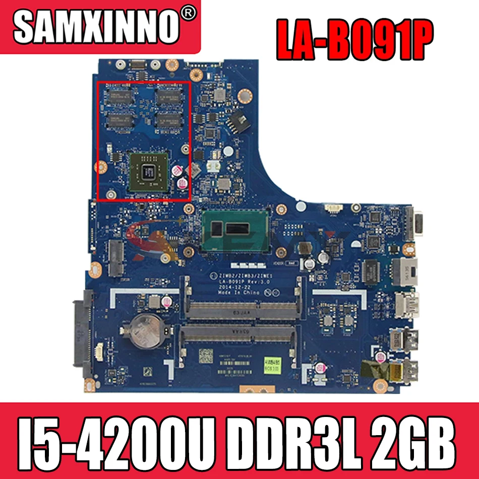 

Оригинальная деталь для Lenovo Ideapad LA-B091P материнская плата для ноутбука FRU:5B20G06294 SR170 B50-70 DDR3L 2 Гб, полностью протестирована, высокое качество