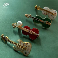 fashion musical instruments brooches guitar violin cello piano pins for women girl kids collar brooch cap backpack suit pin