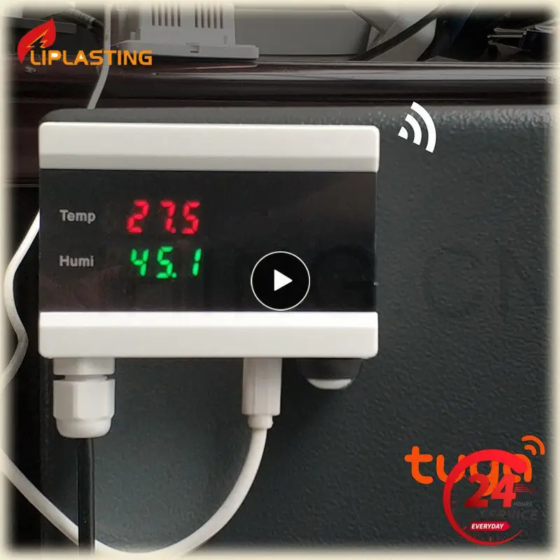 

Intelligent Temperature Sensor Black With Digital Display Thermostat Hygrometer Sensor 2.4g Smart Intelligent Humidity Sensor