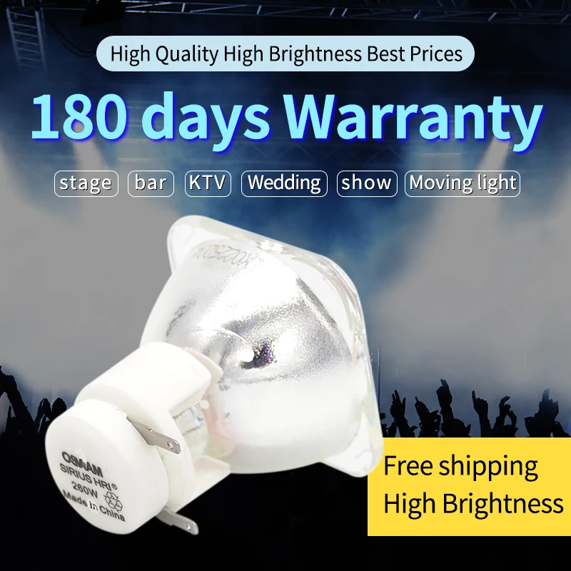 Lampada 9R 260W Lamp Moving Head Light Beam Light Stage Lamp Platinum Metal Halogen bulb 260w 9R Spot Lamp MSD