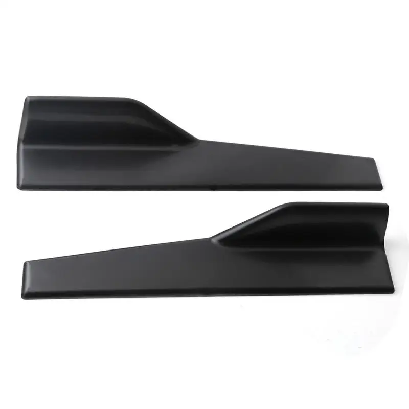 

2pcs Left/Right Black Carbon Fiber PP Universal Rear Side Skirt Winglets Diffusers Car Side Skirt Protective Panels For Car Truc