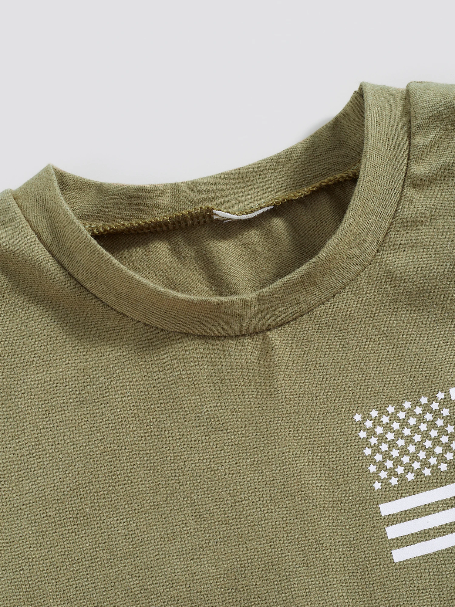 

Toddler Boy Summer Outfit Sets American Flag Print T-Shirt Camouflage Drawstring Shorts Baby 2pcs Day Clothes (Green 3-4 Years)